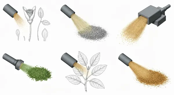 Divers outils d'application d'engrais : arrosoir, pulvérisateur, épandeur