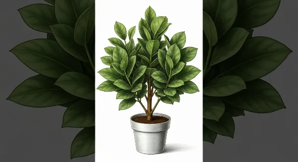 Zamioculcas Zamiifolia sain et luxuriant dans un salon moderne