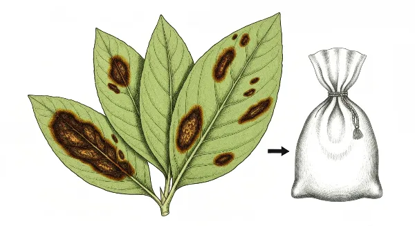 Plante d'intérieur avec feuilles jaunies et bords bruns, signes d'excès d'engrais